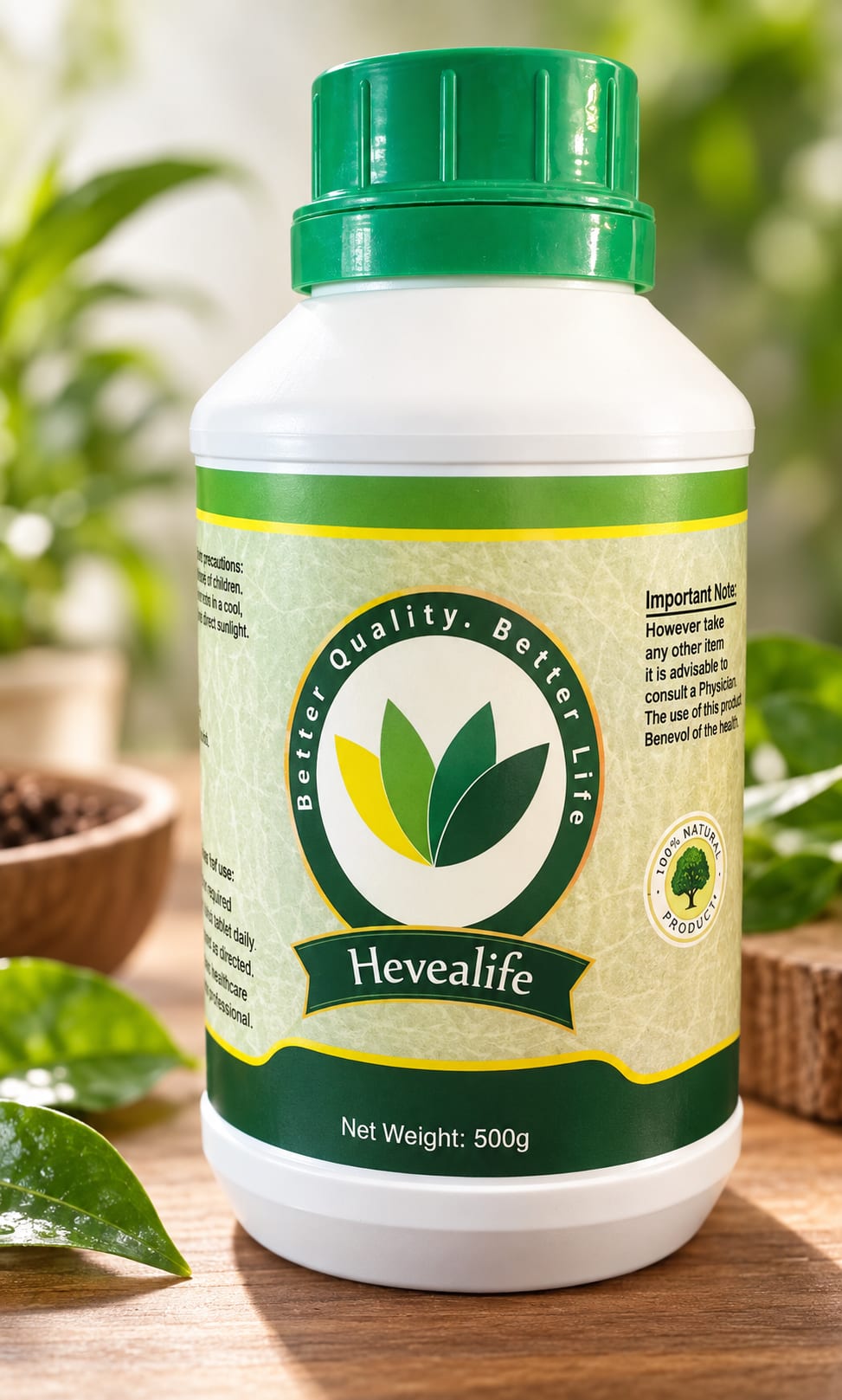 Hevealife complete nutritional liquid rejuvenator 500g bottle